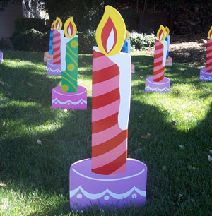 Candles from Greetings by the Yard, Flamingo Surprise and Cards by the Yard