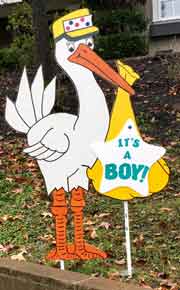 Stork from Greetings by the Yard, Cards by the Yard, Flamingo Surprise